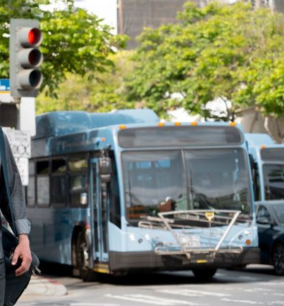 contaminación transporte público